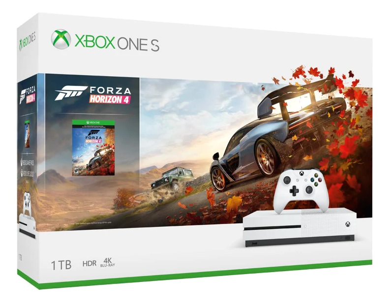 Microsoft Xbox One S 1TB + Forza Horizon 4 1 To Wifi Blanc - Excellent état