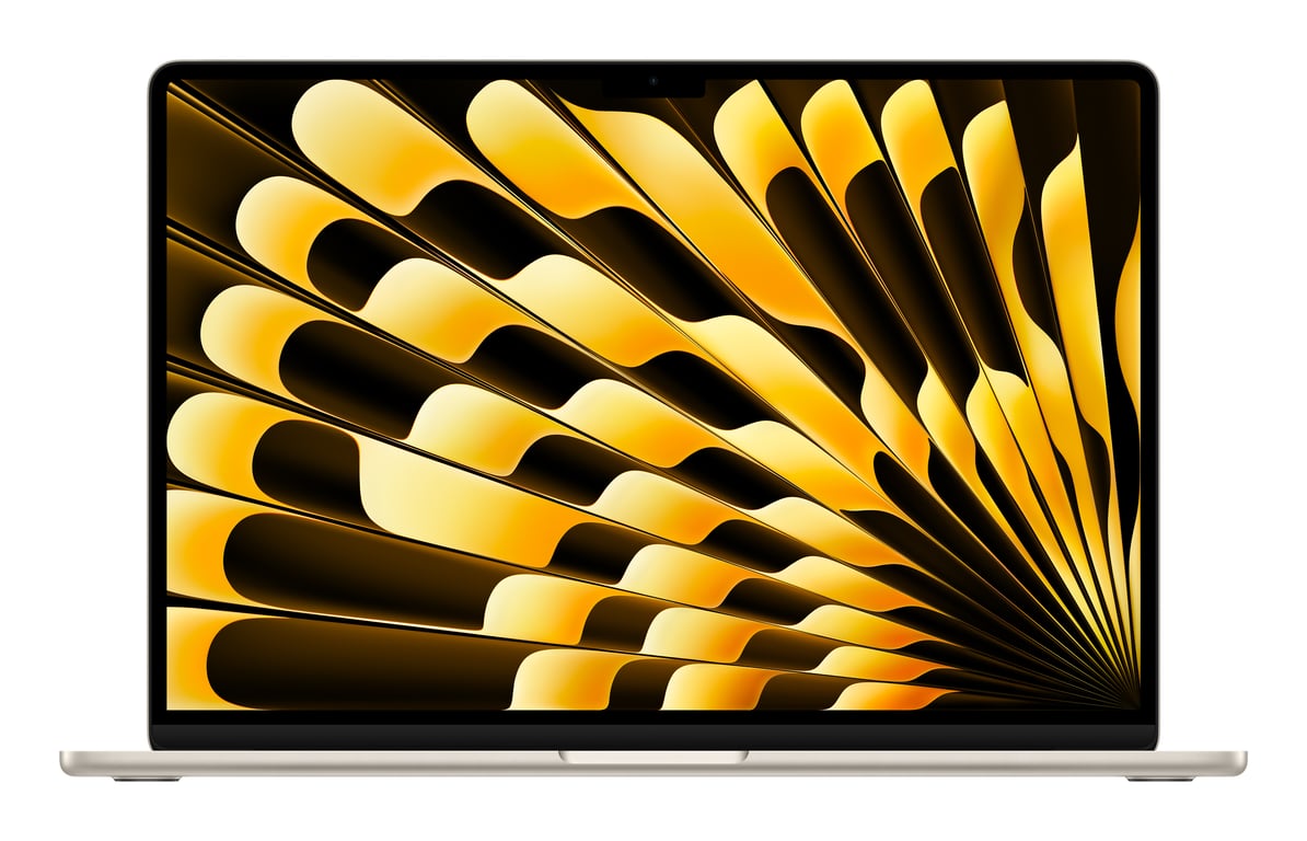 MacBook Air M3 (2024) 15', 512 Go 8 cœurs 8 Go Apple GPU 10, Lumière stellaire - AZERTY - Excellent état