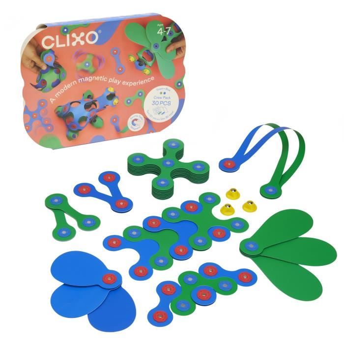 Acheter Crew Pack CLIXO - Bleu/Vert - Jeu de Construction magnétique, Flexible, Durable et imaginatif - 30 pieces - Des 4 ans - Excellent état Comme neuf - 29,51 € Crew Pack CLIXO - Bleu/Vert - Jeu de Construction magnétique, Flexible, Durable et imaginatif - 30 pieces - Des 4 ans - Excellent état Comme neuf - N/A reconditionné disponible sur Pixmania