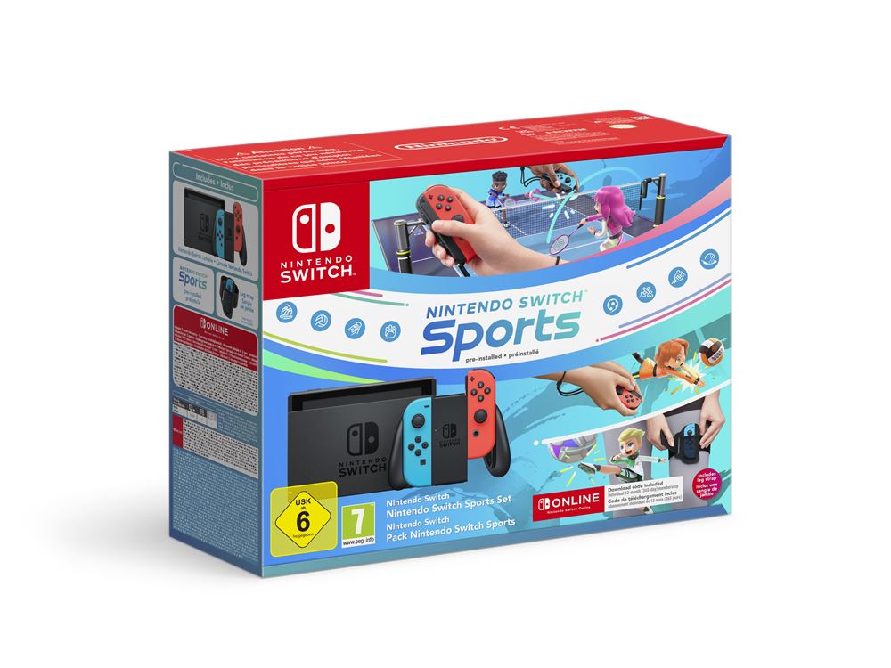 Nintendo Switch Sports Set console de jeux portables 15,8 cm (6.2 ) 32 Go Écran tactile Wifi Bleu, Gris, Rouge - Très bon état Très bon état - Nintendo reconditionné disponible sur Pixmania