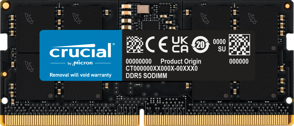 Crucial CT16G48C40S5 module de mémoire 16 Go 1 x 16 Go DDR5 262-pin SO-DIMM - Excellent état Comme neuf - Crucial reconditionné disponible sur Pixmania