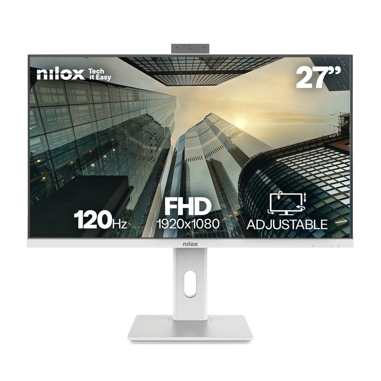 Écran PC Nilox NXM27RWEB02W 27  Full HD 1920x1080 LED Blanc – Moniteur Gaming et Bureautique - Très bon état
