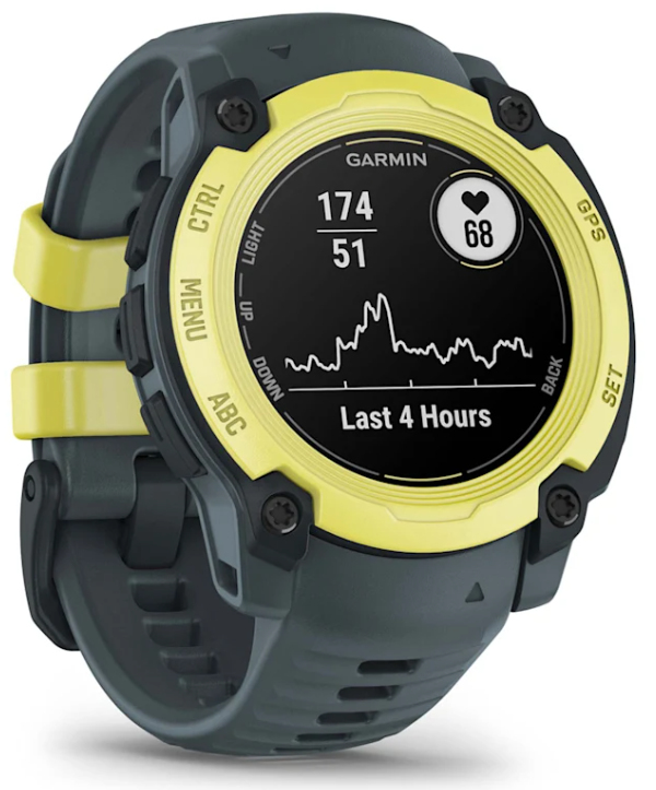 Garmin Instinct E 2,18 cm (0.86 ) MIP 40 mm Numérique 166 x 166 pixels Gris, Citron vert GPS (satellite) - Excellent état