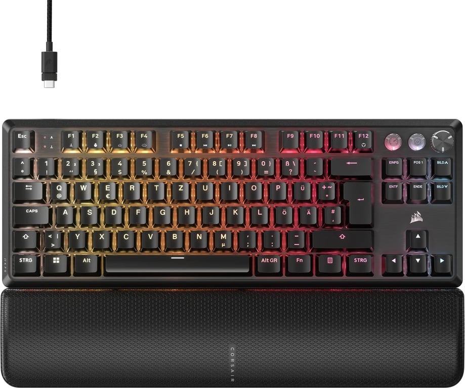 Corsair K70 PRO TKL clavier Gaming USB QWERTZ Allemand Noir - Excellent état Comme neuf - Corsair reconditionné disponible sur Pixmania