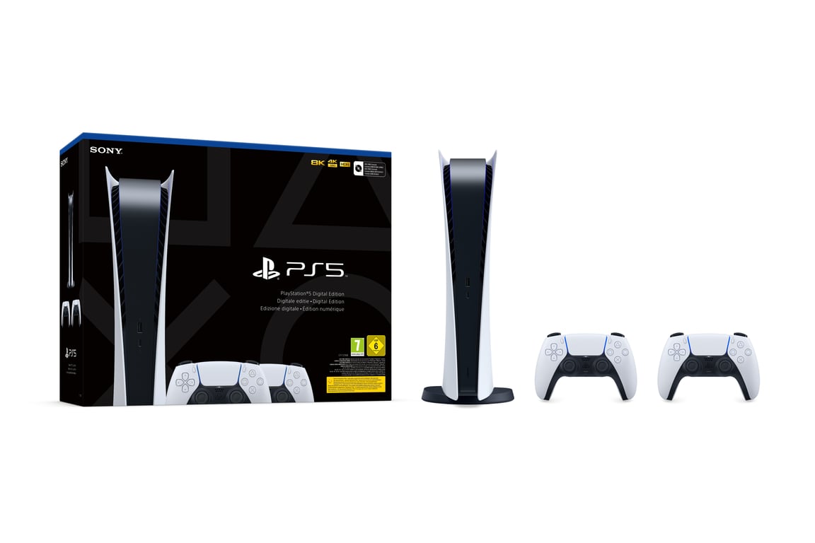 Pack PS5 & Manette Dualsense Blanche - Console de jeux Playstation 5 (Digitale) - Excellent état Comme neuf - Sony reconditionné disponible sur Pixmania