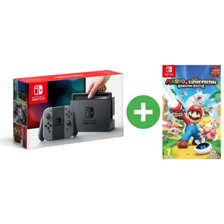 Switch & Mario & Lapins Crétins - console de jeux portables 15,8 cm (6.2 ) 32 Go Écran tactile Wifi Gris - Bon état Bon état - Nintendo reconditionné disponible sur Pixmania