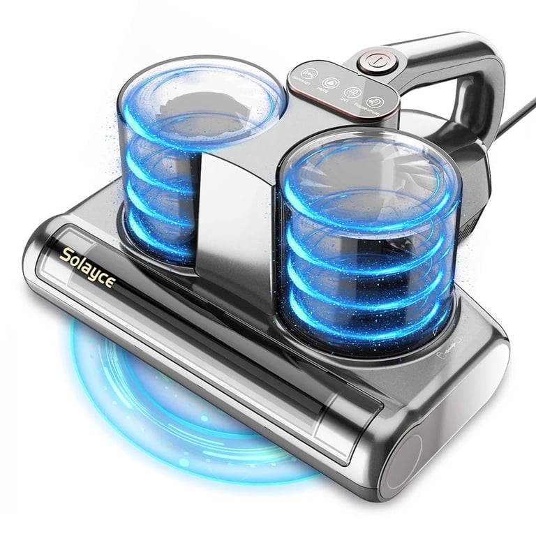 Nettoyeur Anti-acariens Intelligent Double-Cuve Solayce BV200, Puissance 500W, Aspiration 16000Pa, Capacité 0.6L, Air Chaud 60?, Lumière UV et Filtration HEPA - Bon état Bon état - N/A (je n'ai pas trouvé d'information sur une reconditionné disponible sur Pixmania