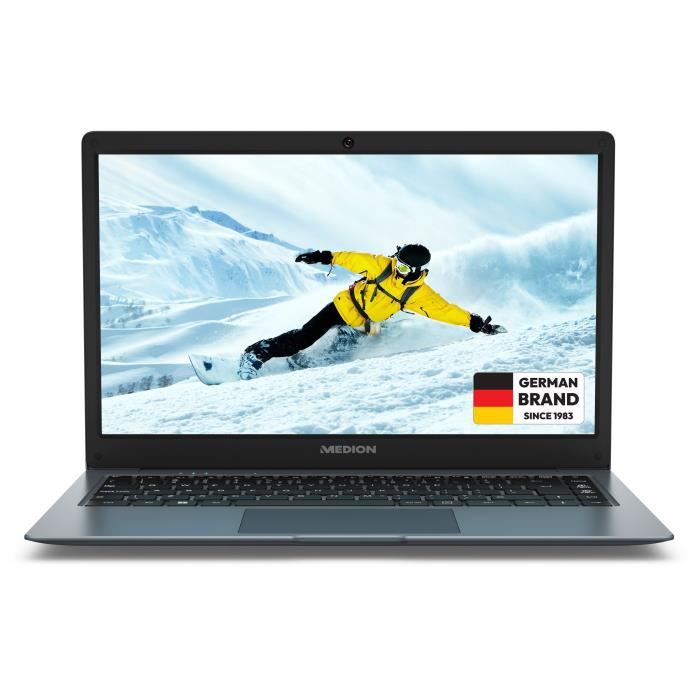 PC portable MEDION - AKOYA E14223 MD62560 - 14 FHD - Intel Celeron N4120 - RAM 8 Go - eMMC 128Go - Windows 11 Home S AZERTY - Excellent état