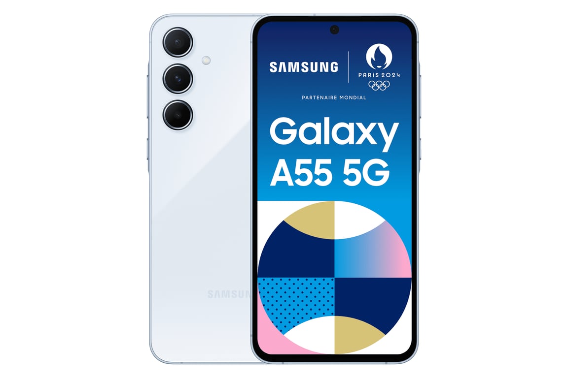 Galaxy A55 (5G) 128 Go, Bleu, Débloqué - Bon état