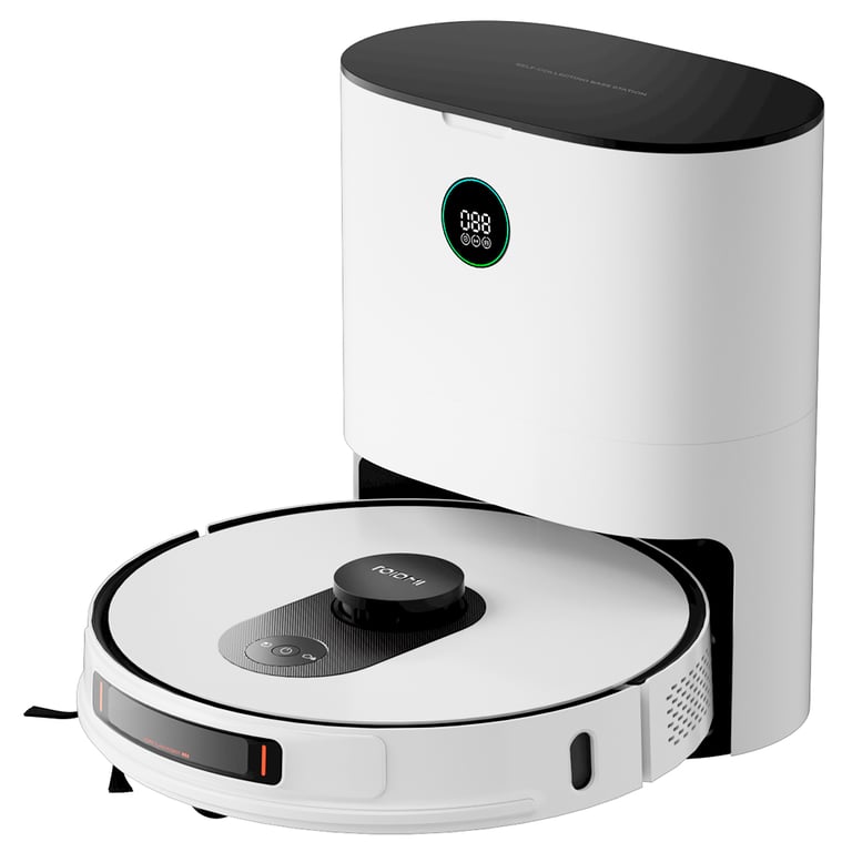 Aspirateur Robot ROIDMI EVE MAX avec Station d'Auto-Vidange – 5000Pa Max, Fonction Nettoyage Humide, Sac 3L, Autonomie 250 Min, Navigation LiDAR, Cartographie Multi-étages, Contrôle App & Vocal - Bon état Bon état - Roidmi reconditionné disponible sur Pixmania