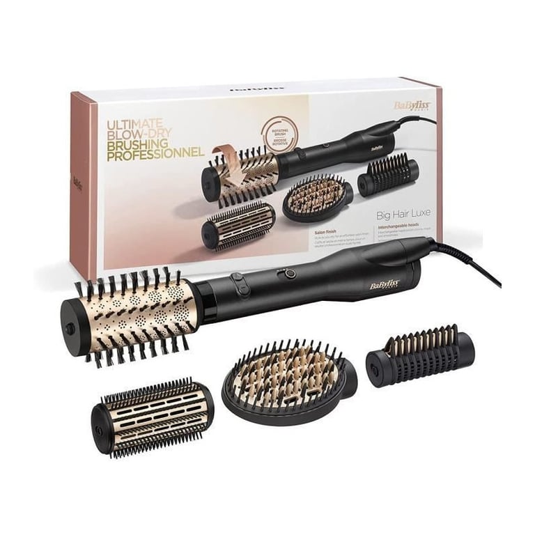 Brosse soufflante rotative multistyle BABYLISS BIG HAIR LUXE AS970E avec céramique 50mm et brosse fixe 38mm - Excellent état Comme neuf - BaByliss reconditionné disponible sur Pixmania