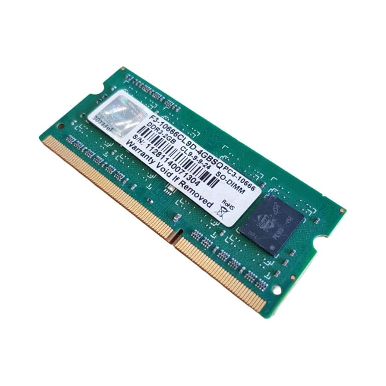 2Go RAM DDR3  F3-10666CL9D-4GBSQ SO-DIMM PC3-10666-DDR3-2GO - Très bon état Très bon état - G.Skill reconditionné disponible sur Pixmania