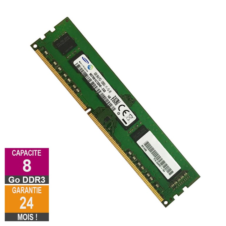 8Go RAM DDR3  M378B1G73QH0-CK0 DIMM PC3-12800U - Très bon état Très bon état - Samsung reconditionné disponible sur Pixmania