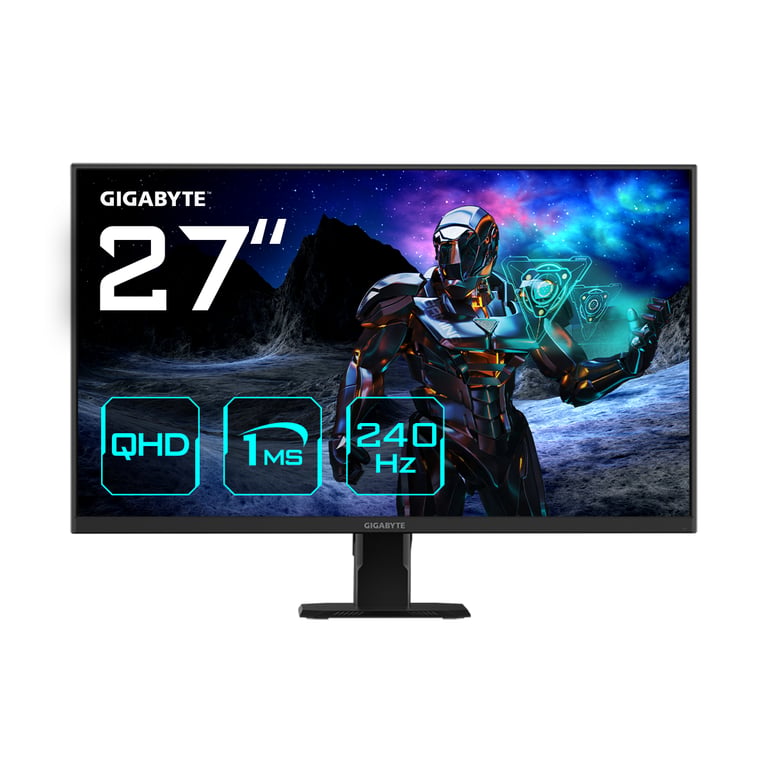 GIGABYTE GS27Q X Moniteur de jeu 27 QHD - 2560 x 1440, 240Hz, 1ms, 250 cd/m², FreeSync Premium Pro, HDR Ready, HDMI 2.0, DisplayPort 1.4 - Excellent état