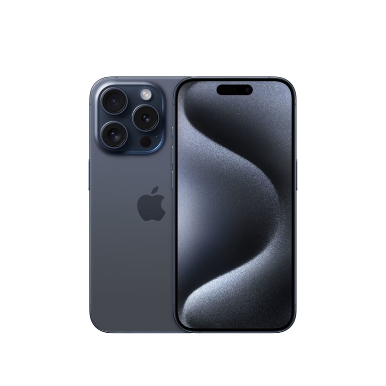 iPhone 15 Pro (5G) 512 Go, Titane bleu, Débloqué - Très bon état Très bon état - Apple reconditionné disponible sur Pixmania