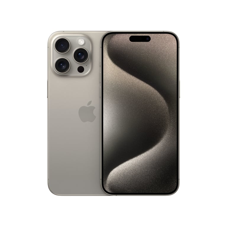 iPhone 15 Pro Max (5G) 256 Go, Titane naturel, Débloqué - Excellent état