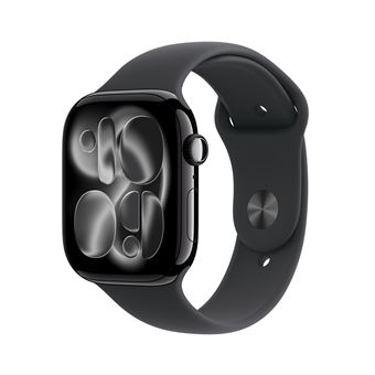Apple Watch Series 11 GPS 46mm Boitier en Aluminium Noir de Jais avec Black Sport Band - M/L - Très bon état