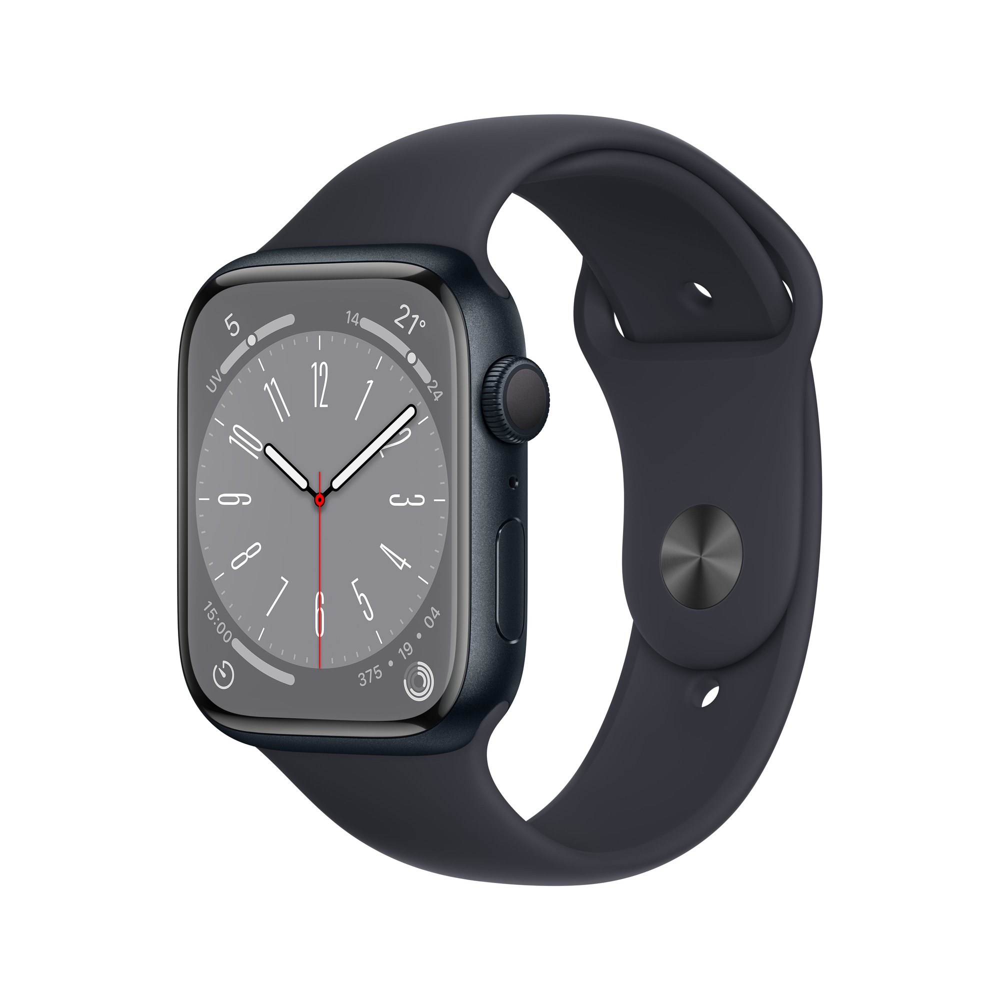 Watch Series 8 OLED 45 mm - Boîtier en Aluminium Minuit - GPS - Bracelet Sport - Minuit - Bon état