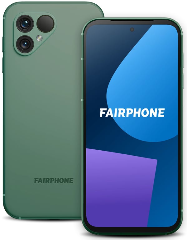Fairphone 5 16,4 cm (6.46 ) Double SIM Android 13 5G USB Type-C 6 Go 128 Go 4200 mAh Vert - Bon état