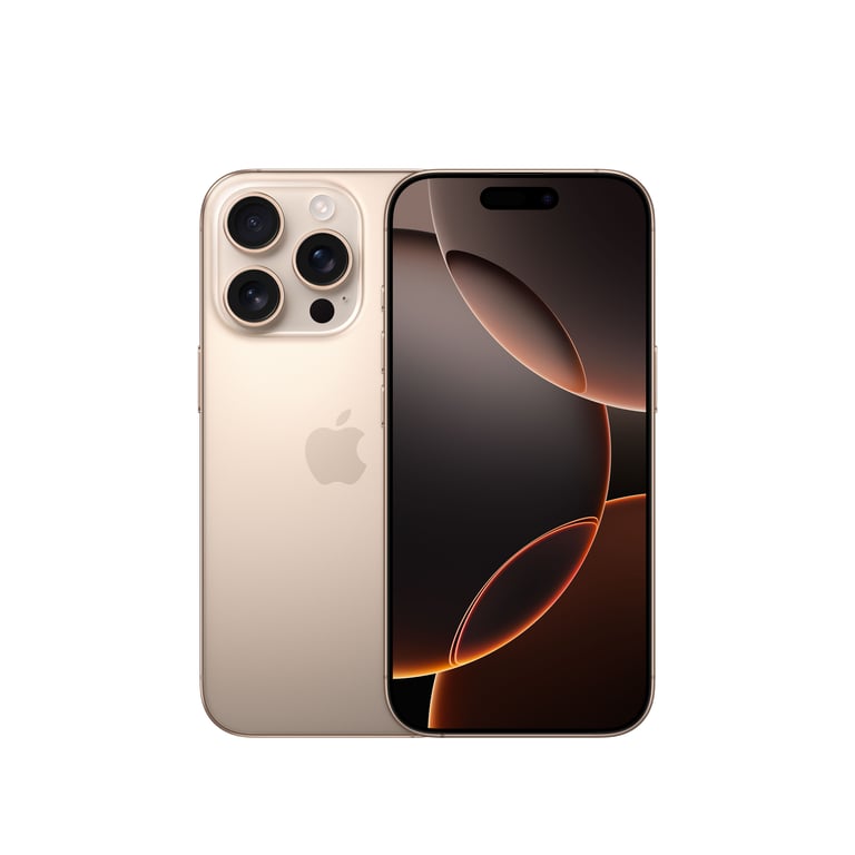 iPhone 16 Pro (5G) 128 Go, Titane Sable, Débloqué - Excellent état