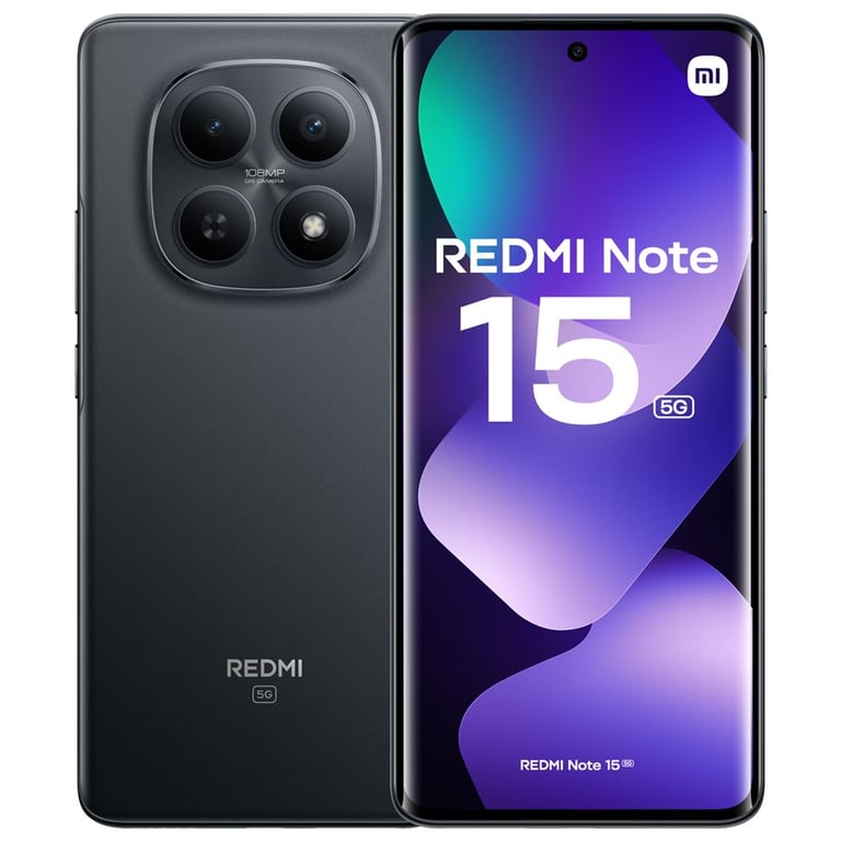 Redmi Note 15 (5G) 128 Go, Noir - Excellent état Comme neuf - Xiaomi reconditionné disponible sur Pixmania
