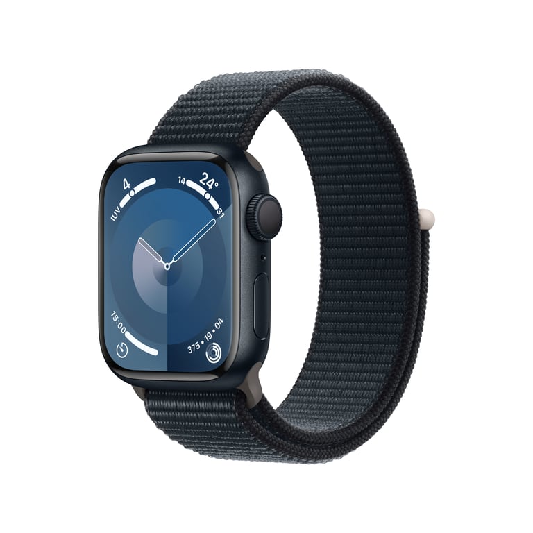 Watch Series 9 GPS, boitier en aluminium de 41 mm avec boucle sport, Noir - Excellent état