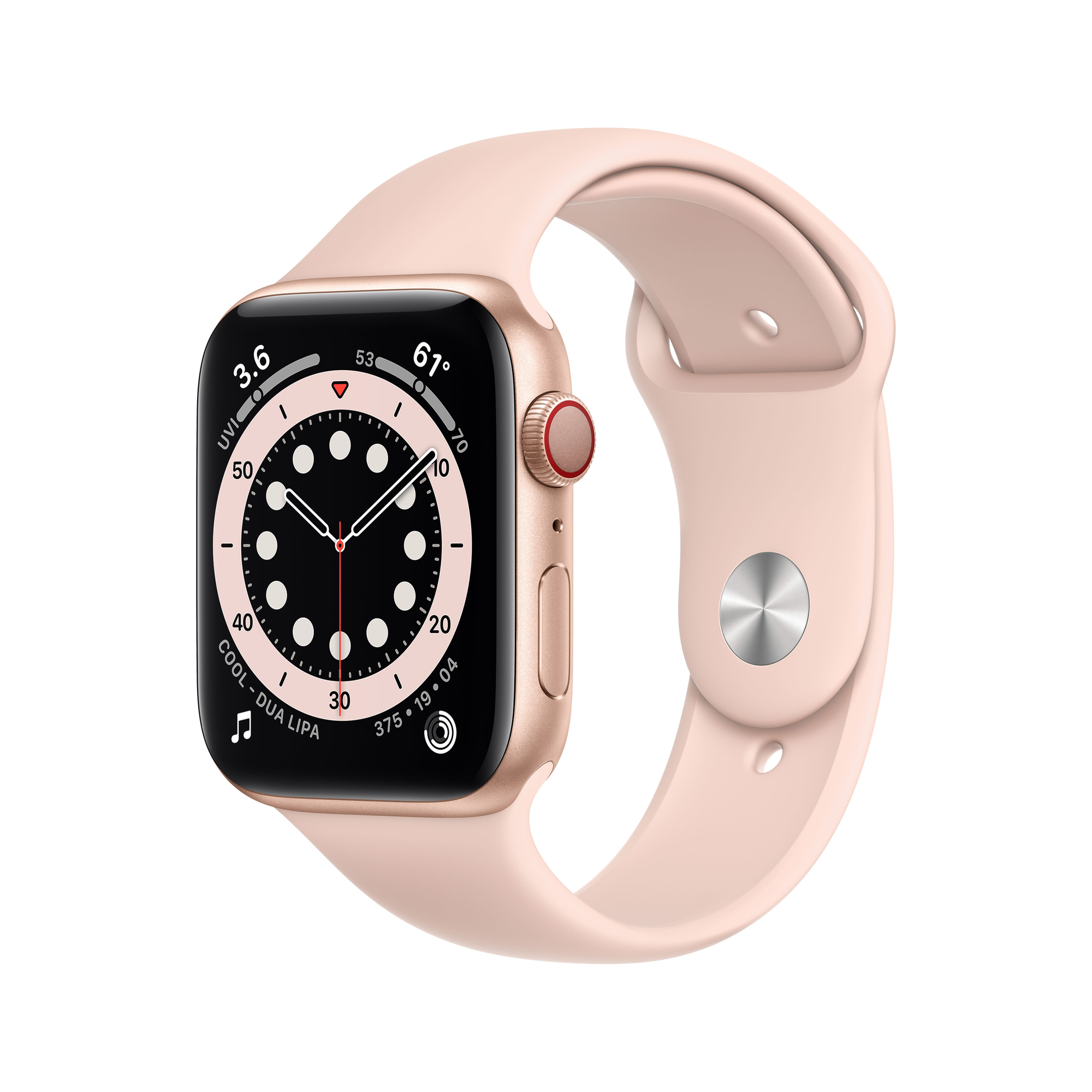 Apple Watch Series 6 OLED 44 mm Numérique 368 x 448 pixels Écran tactile 4G Or Wifi GPS (satellite) - Bon état