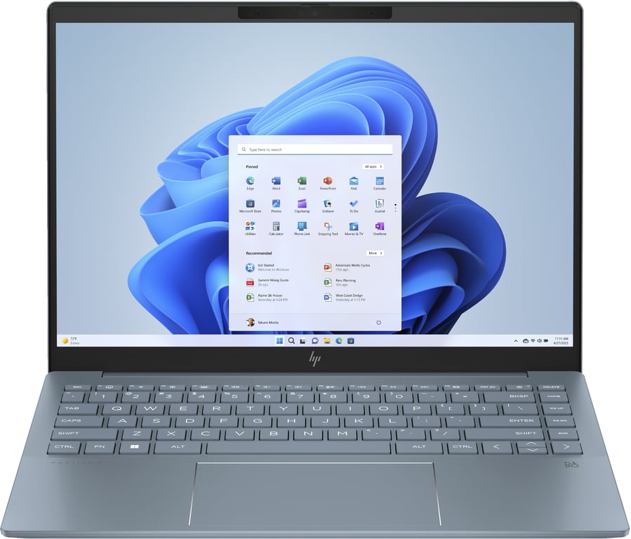 HP Pavilion Plus 14-ey0018nf AMD Ryzen™ 7 7840U Ordinateur portable 35,6 cm (14 ) 3K 16 Go LPDDR5x-SDRAM 512 Go SSD Wi-Fi 6 (802.11ax) Windows 11 Home Bleu - Bon état