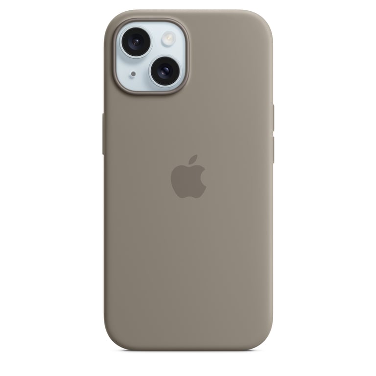 Apple Coque en silicone avec MagSafe pour iPhone 15 - Argile Apple (brand) iPhone 15 - Bon état