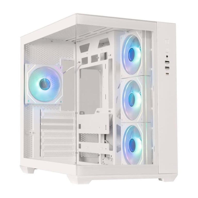 Boîtier PC BITFENIX AL118 Cube ATX/Micro-ATX/Mini-ITX 4x A-RGB Type-C USB 3.0 Blanc - Excellent état Comme neuf - BitFenix reconditionné disponible sur Pixmania