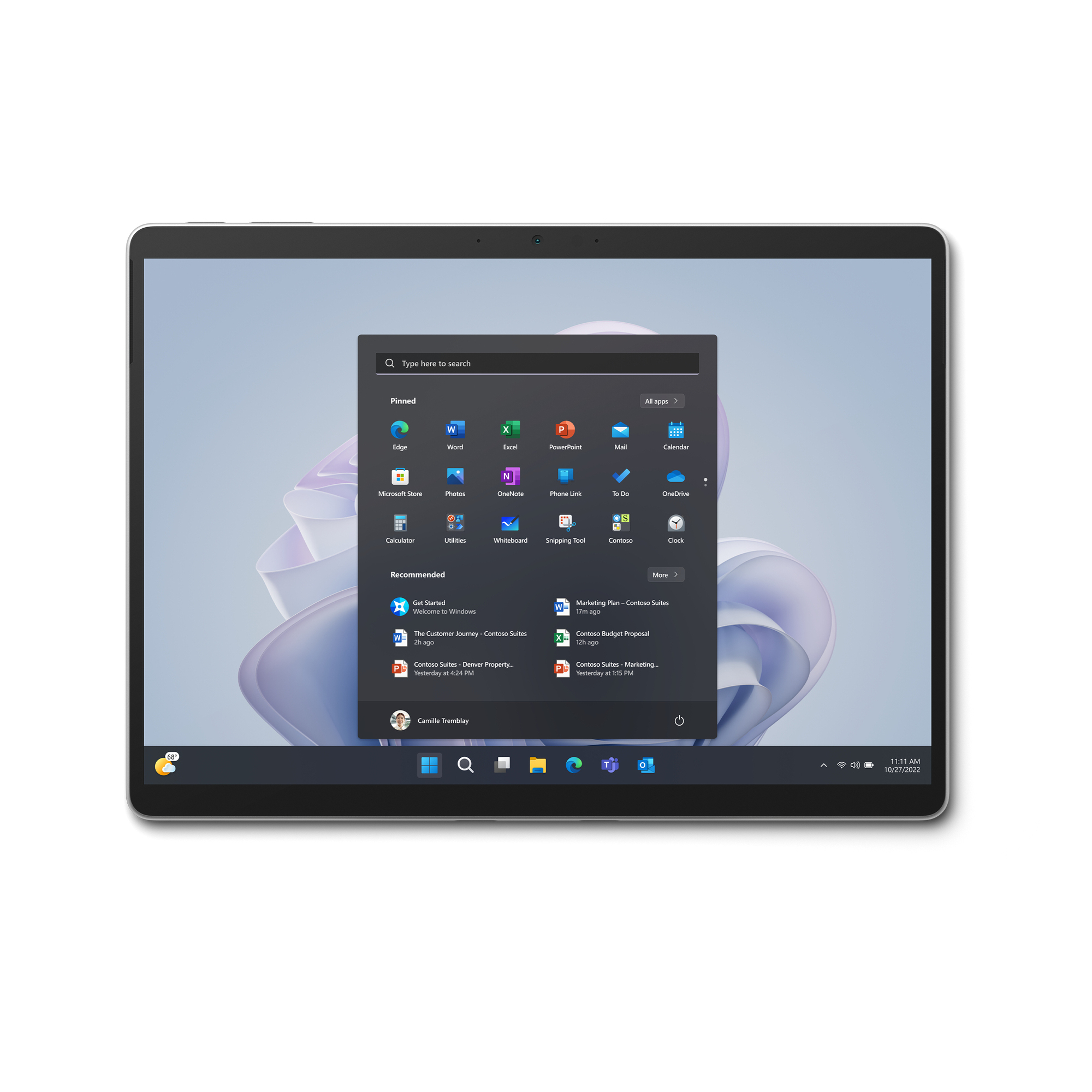 Microsoft Surface Pro 9 Intel® Core™ i5 256 Go 33 cm (13 ) 8 Go Wi-Fi 6E (802.11ax) Windows 10 Pro Platine - Très bon état