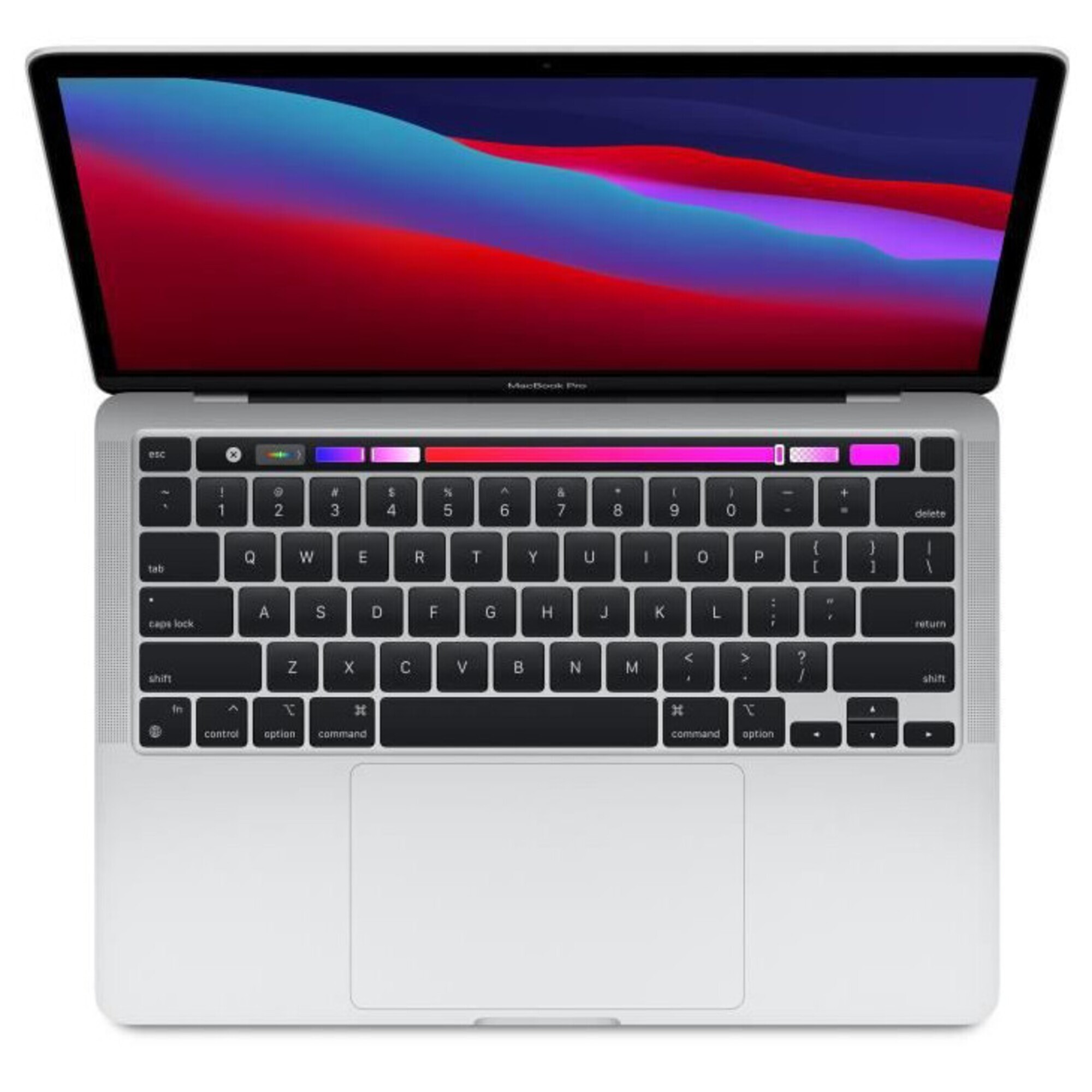 MacBook Pro M1 (2020) 13', 3.2 GHz 256 Go 8 Go  Apple GPU 8, Argent - AZERTY - Bon état