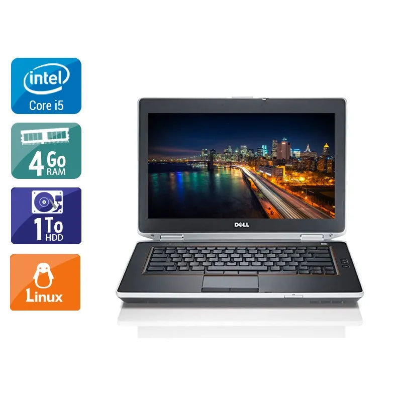 Latitude E6430 14" 2013 - Intel Core i5 2,7Ghz - 2 - 4Go  DDR4 - 1To HDD - ‎Intel HD Graphics 3000 - 
Gris / Noir - Linux - AZERTY