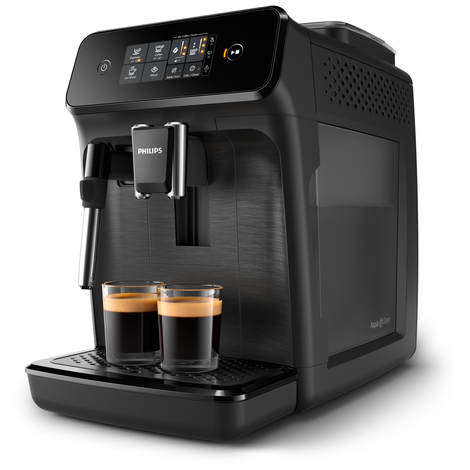Philips 1200 series Série 1200 Noir mat EP1220/00 Machine expresso broyeur, 2 boissons, mousseur lait