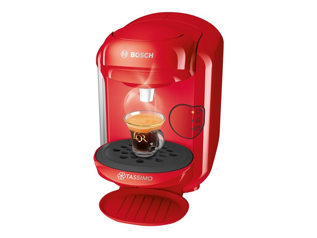 Machine multi-boissons Bosch TAS1403 - 1300 W - Café, Café crème, Cappuccino, Chocolat chaud, Espresso, Lait chaud, Latte Macchiato, Thé - Rouge simple - Bon état sur Rakuten