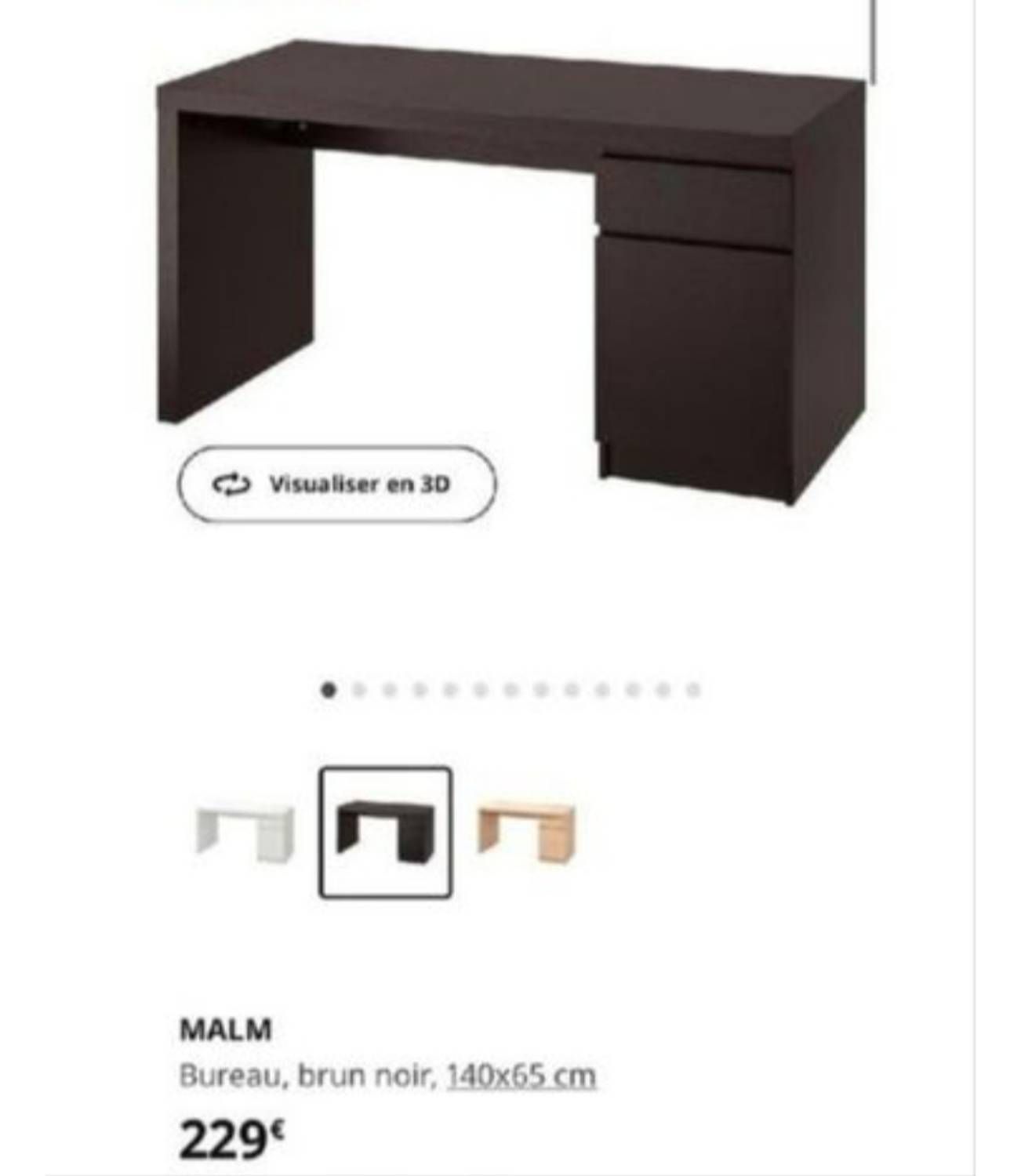 Bureau Ikea Malm Bon état -  reconditionné disponible sur Rakuten