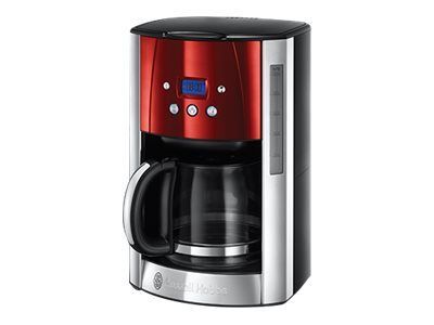 Russell Hobbs Luna 23240-56 - Cafetière - 12 tasses - rouge solaire/acier inoxydable - Bon état sur Rakuten