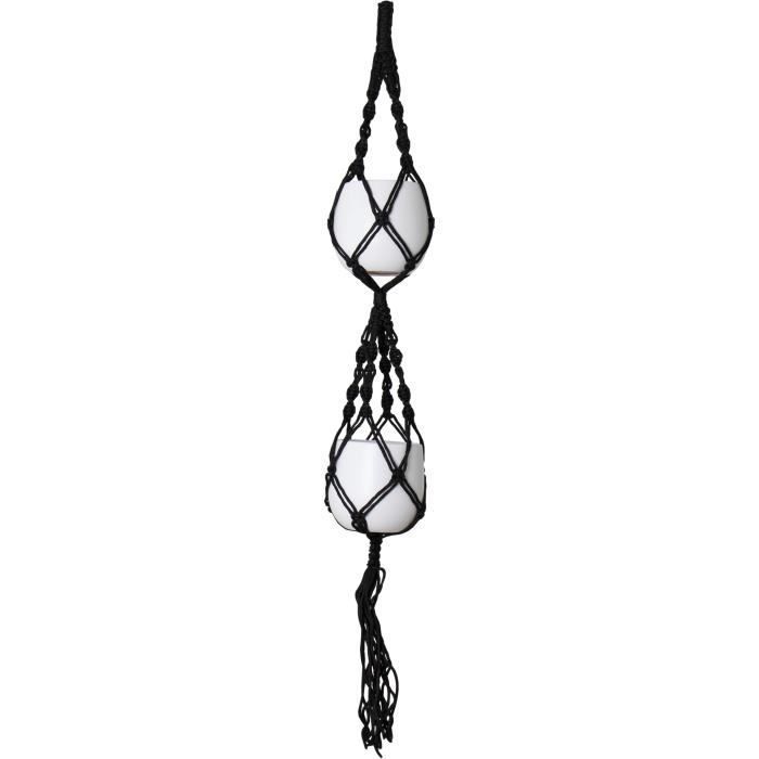 Macramé Double Noeud Spiral Noir 120 Cm Bon état -  reconditionné disponible sur Rakuten