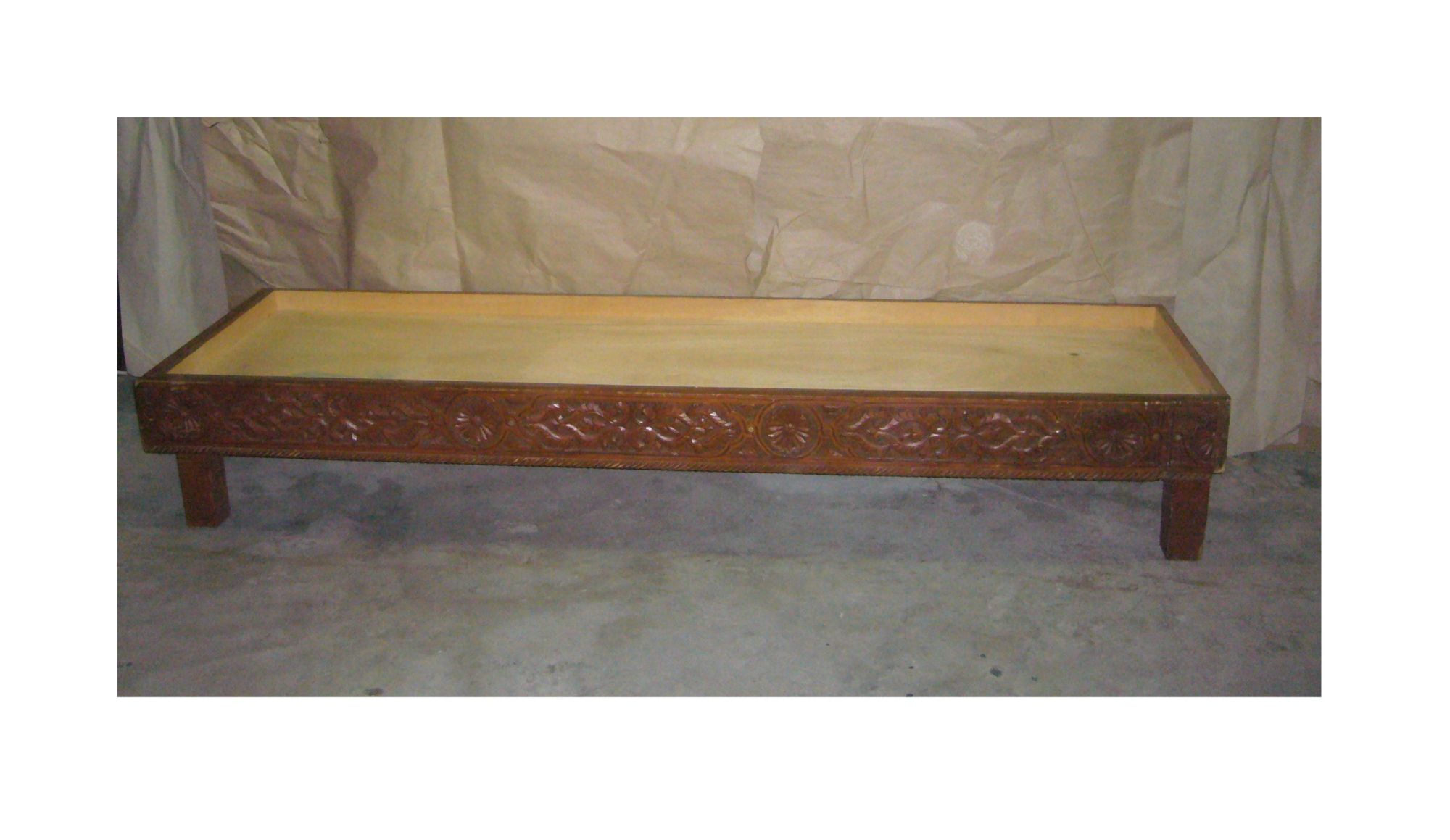 Banquette Sedari Bois Massif Sculpte Banc Pour Canape Salon Marocain Orient Structure De Divan Fauteuil De Salon Style Arabe - Bon état sur Rakuten