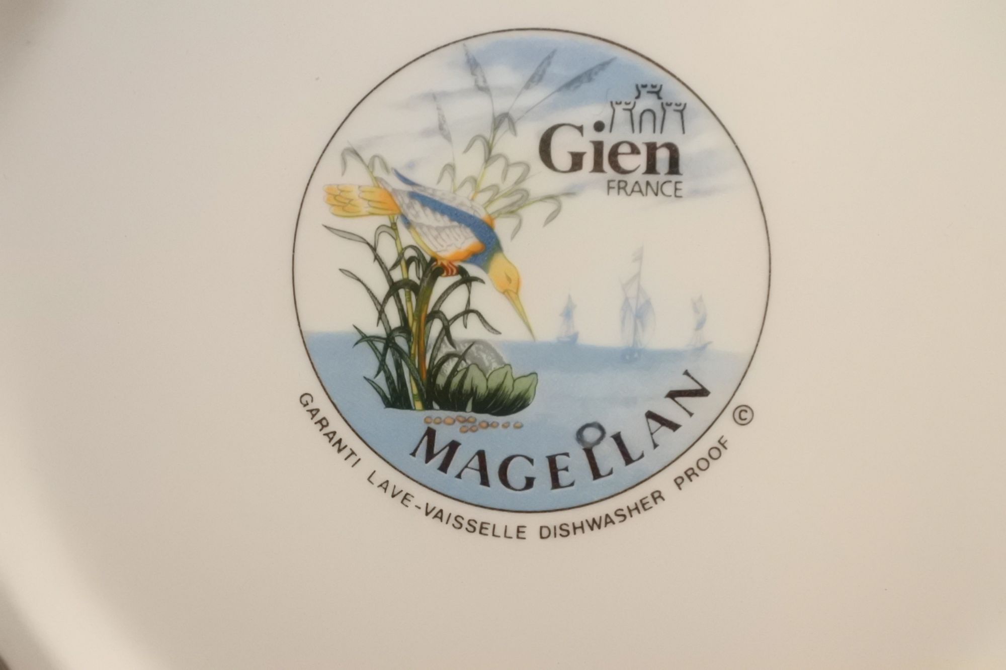 Assiette Porcelaine De Gien Modèle Magellan. 567 G Diamètre 25.5 Cm - Bon état sur Rakuten