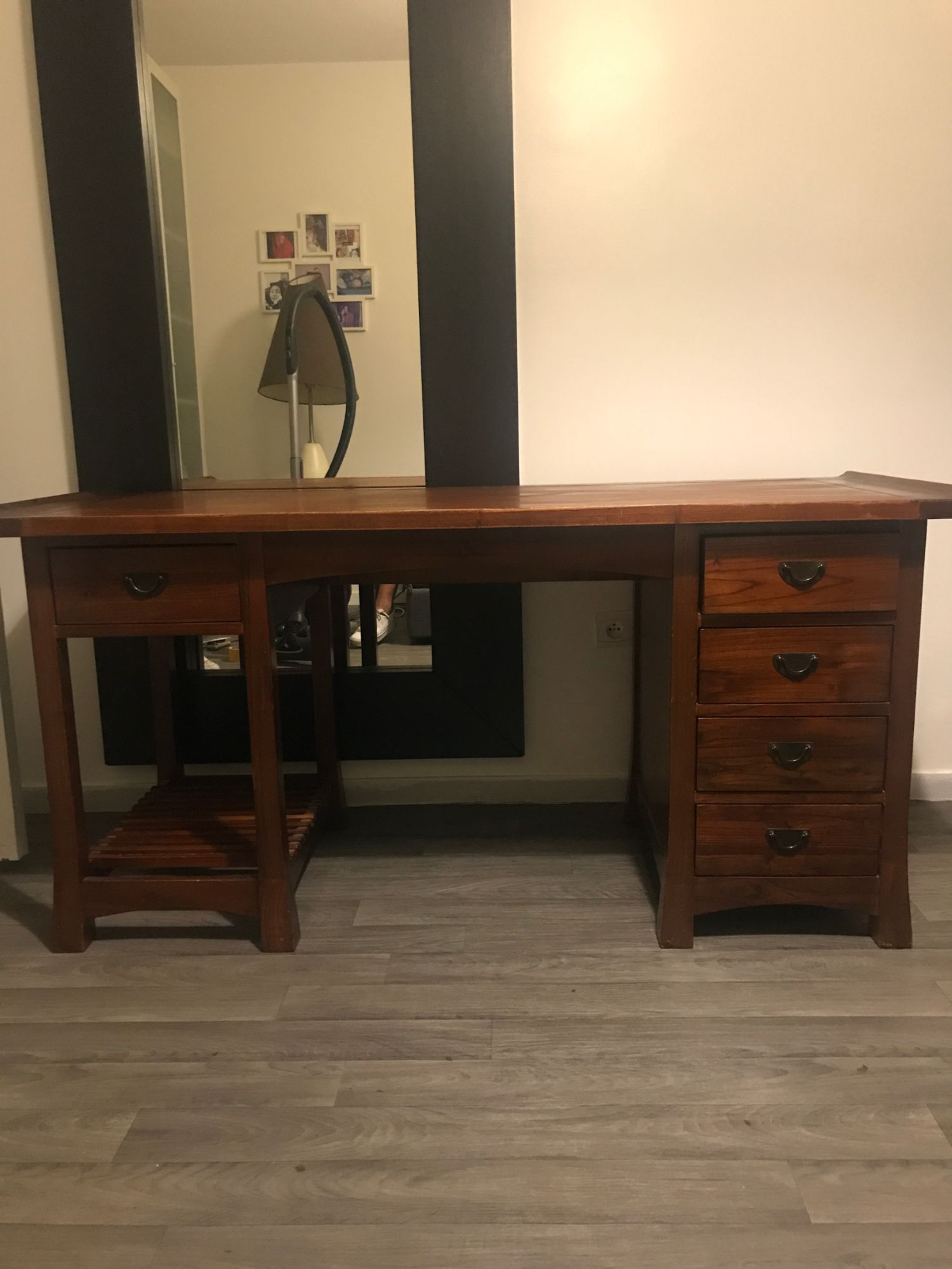 Bureau Colonial Bois Exotique - Bon état sur Rakuten