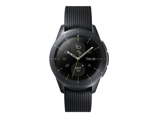 Samsung Galaxy Watch - 42 mm - noir minuit - montre intelligente avec bracelet - silicone - affichage 1.2" - 4 Go - Wi-Fi, LTE, NFC, Bluetooth - 4G - 49 g Bon état -  reconditionné disponible sur Rakuten