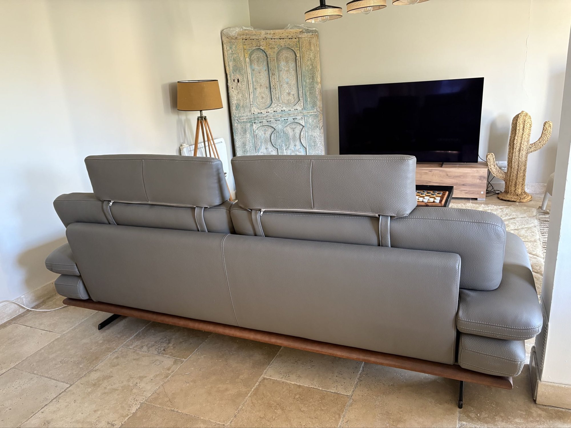 Canapé En Cuir, Trois Places Avec Têtières De La Marque Roche Bobois Bon état -  reconditionné disponible sur Rakuten