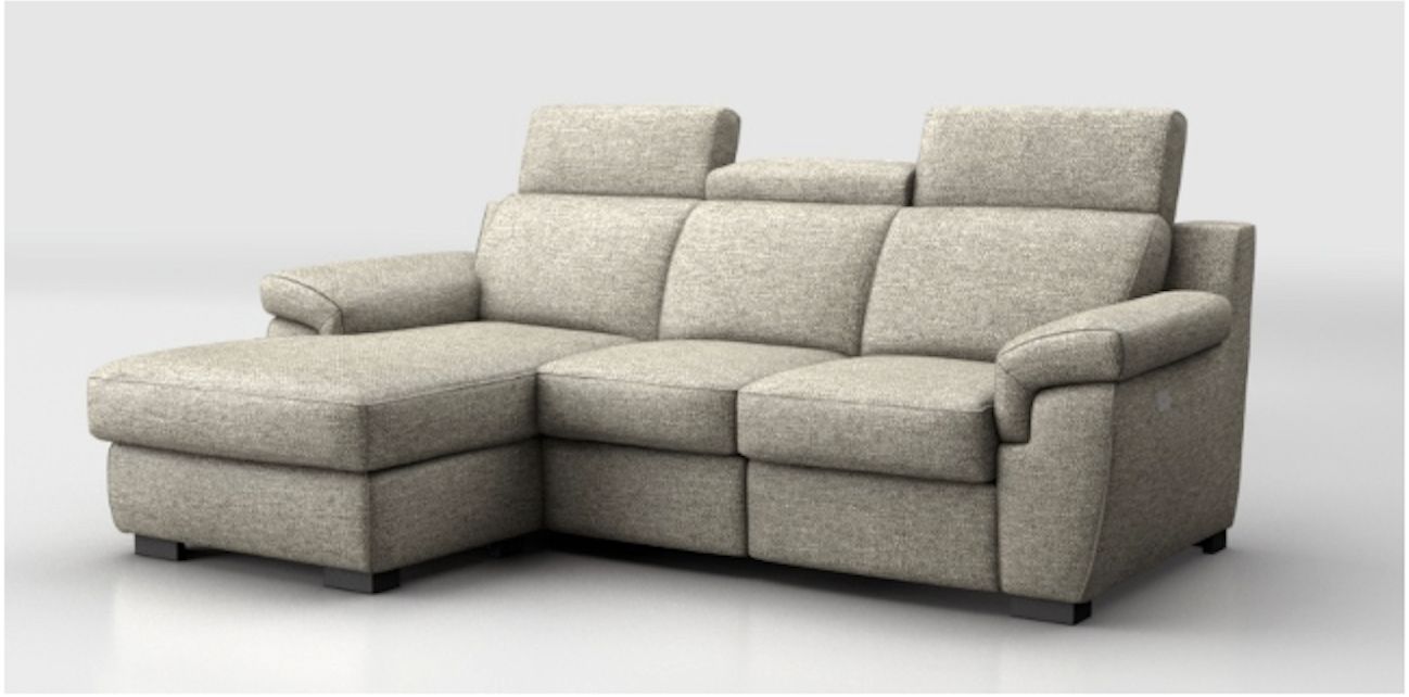 Canapé Poltronesofa gris, méridienne, assise électrique, en très bon état