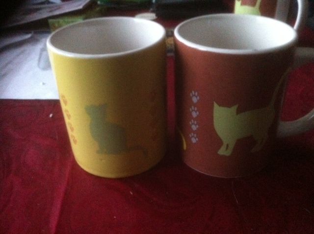 Chats : 6 Mugs (3 X 2) Motifs Chats