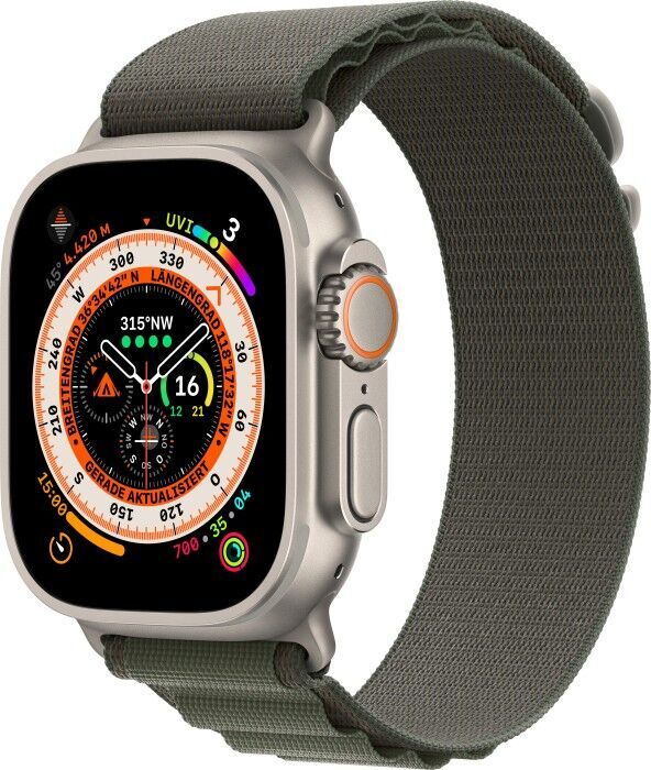 Apple Watch Ultra 2 (2023) GPS + Cellular argent Alpine Loop vert Moyen