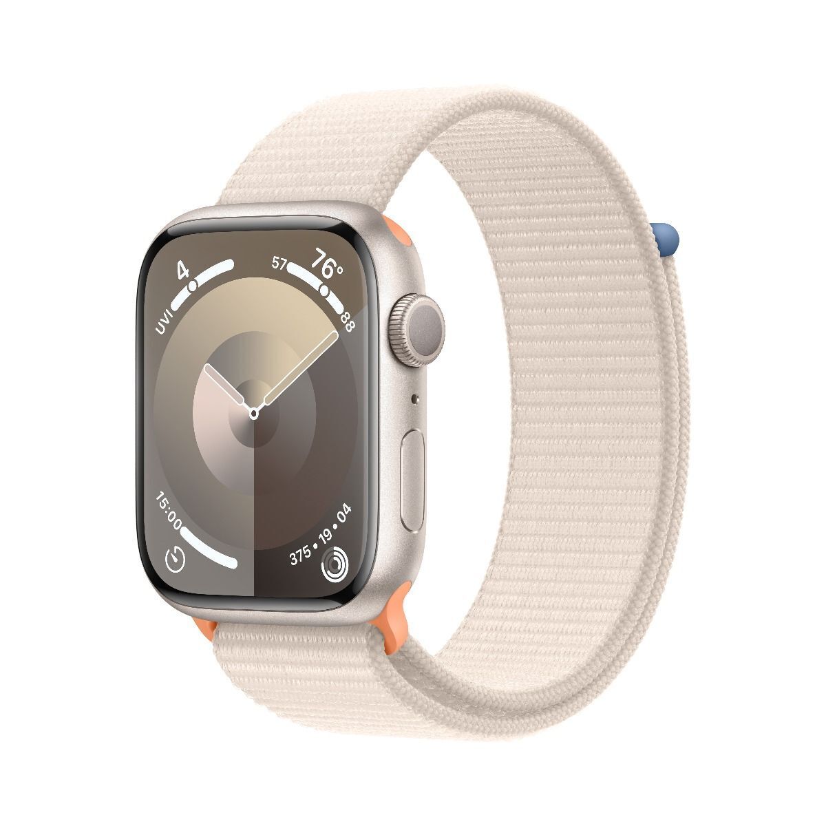 Apple Watch Series 9 aluminium 41 mm (2023) GPS Lumière Stellaire Lumière Stellaire Sport Loop