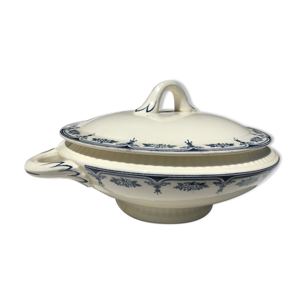 Soupière ou légumier Terre de Fer Salins Sathonay bleu marine - Bon état sur Selency