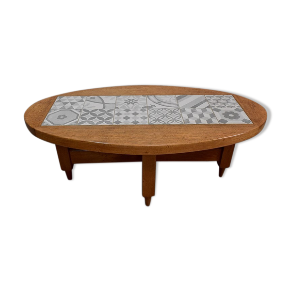 Table de salon en chêne massif, par R. Guillerme et J. Chambron, éditions « Votre Maison » 1960 Bon état -  reconditionné disponible sur Selency