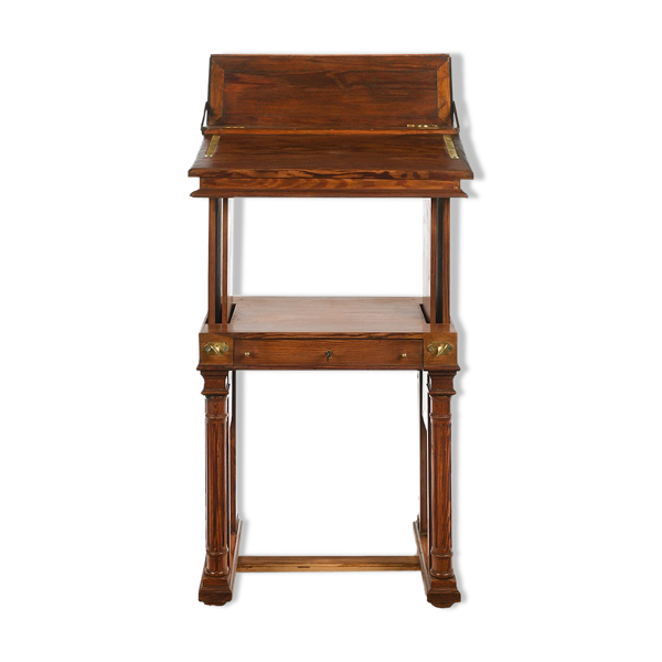 Table d’architecte Féret en noyer - Bon état sur Selency